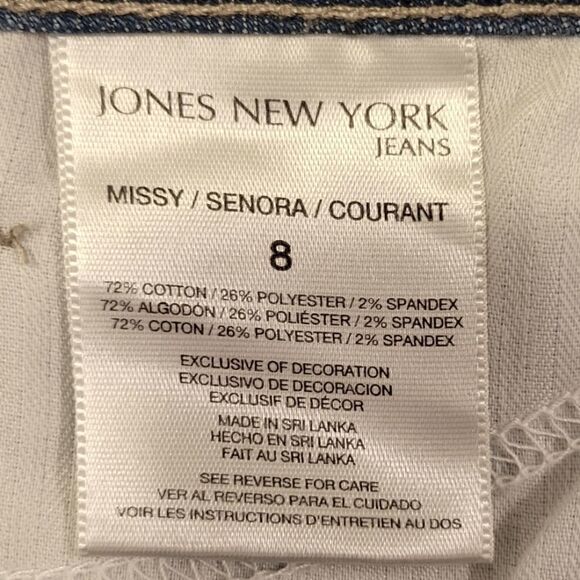 Jones New York Jeans City Cuffed Capri Medium Wash Denim Jeans - Picture 7 of 8